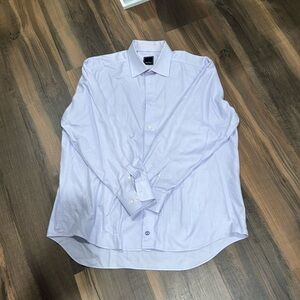 Men’s David Donahue dress shirt in lavender.